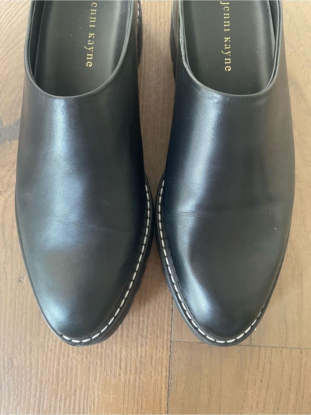 Like New! Jenni Kayne Black Leather Lug Mule, size 40/US 10 - Picture 2 of 8